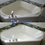 roman tub refinished in white